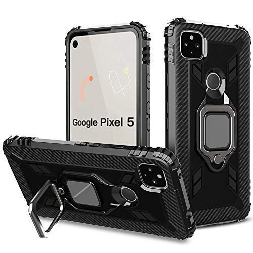TANYO Hülle für Google Pixel 5, Schutzhülle TPU Silikon Armor Handyhülle mit Ständer, Stoßfeste Silikonhülle mit Bumper, Schwarz TANYO Hülle für Google Pixel 5, Schutzhülle TPU Silikon Armor Handyhülle mit Ständer, Stoßfeste Silikonhülle mit Bumper, Schwarz von TANYO