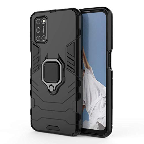 TANYO Schutzhülle für Oppo A52 / A72 / A92, TPU/PC, stoßfest, 360° Ständer, Armor Bumper Schutzhülle, Schwarz von TANYO