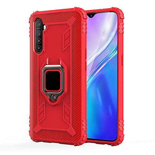TANYO Hülle für Sony Xperia 10 II (Sony 10 ii), Schutzhülle TPU Silikon Armor Handyhülle mit Ständer, Stoßfeste Silikonhülle mit Bumper, Rot von TANYO