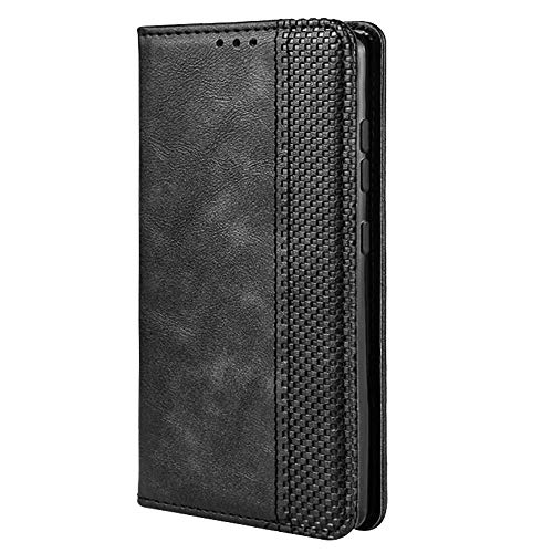 TANYO Leder Folio Hülle für ASUS Zenfone 8 Flip | Zenfone 7 Pro, Premium Flip Wallet Tasche mit Kartensteckplätzen, PU/TPU Lederhülle Handyhülle Schutzhülle - Schwarz von TANYO