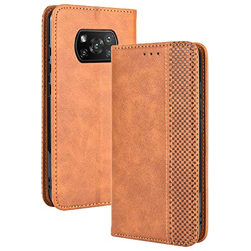 TANYO Leder Folio Hülle für Xiaomi Poco X3 Pro | X3 NFC, Premium Flip Wallet Tasche mit Kartensteckplätzen, PU/TPU Lederhülle Handyhülle Schutzhülle - Braun TANYO Leder Folio Hülle für Xiaomi Poco X3 Pro | X3 NFC, Premium Flip Wallet Tasche mit Kartensteckplätzen, PU/TPU Lederhülle Handyhülle Schutzhülle - Braun von TANYO