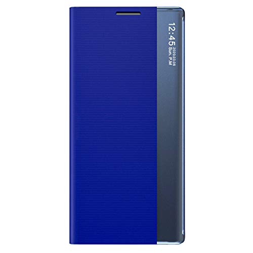TANYO Smart View Schutzhülle für Samsung Galaxy Note 20 Ultra (5G/4G), Prime Schutzhülle mit transparentem Sichtfenster, elegant, Spiegel, Flip Case Cover mit faltbarem Ständer – Königsblau von TANYO