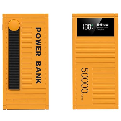Powerbank/66 W superschnelles Laden, 100.000 mAh, Digitalanzeige, Container-Powerbank 1 W, 20.000, mobiles Netzteil mit großer Kapazität für den Außenbereich (30.000 mAh/Gelb) von TANZEM