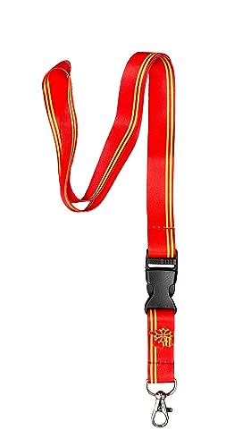 Schlüsselband für Badge Halter Schlüsselanhänger Halskette mit Clip bedrucktem Streifen (Rot Catalogne) von TAO