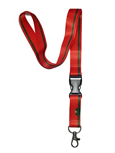 Schlüsselband für Badge Halter Schlüsselanhänger Halskette mit Clip bedrucktem Streifen (Rot Portugal) von TAO