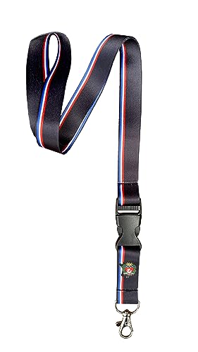 Schlüsselband für Badge Halter Schlüsselanhänger Halskette mit Clip bedrucktem Streifen (Schwarz Paris) von TAO