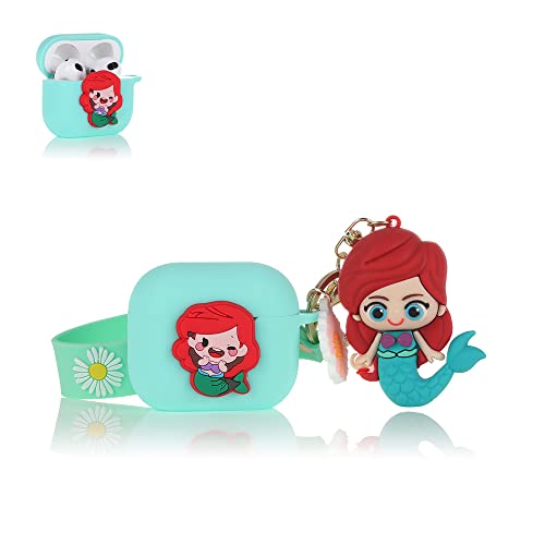 TAOCHEN Fall für AirPods 3rd Erzeugung Ohrhörer mit Puppe Anti Loss Seil- Stoßfester Schutz Cartoon Design Nette Fall Cover Kompatibel mit AirPods 3 von TAOCHEN