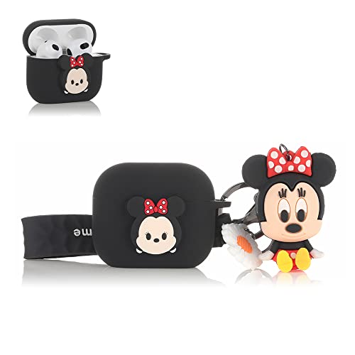 TAOCHEN Fall für AirPods 3rd Erzeugung Ohrhörer mit Puppe Anti Loss Seil- Stoßfester Schutz Cartoon Design Nette Fall Cover Kompatibel mit AirPods 3 von TAOCHEN