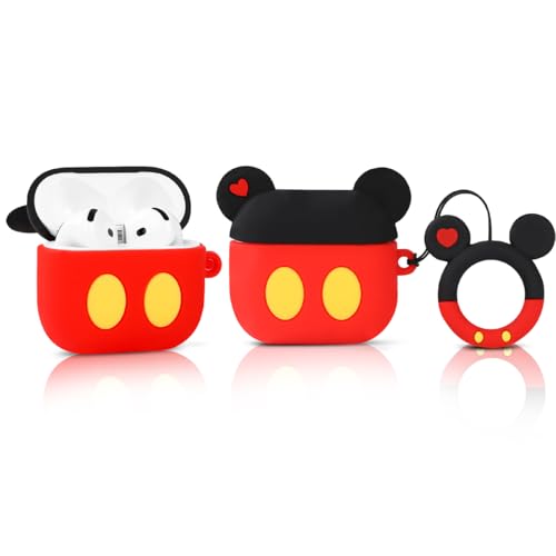 TAOCHEN Hüllen für AirPods 4 Drahtlose Ohrhörer (2024) mit Karabiner- Silikon Aufladung Schutzhülle mit Niedlich Cartoon Haut Design für AirPods 4th Erzeugung Kopfhörer von TAOCHEN