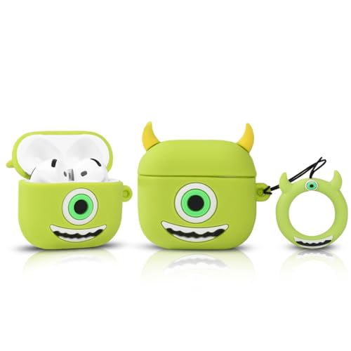 TAOCHEN Hüllen für AirPods 4 Drahtlose Ohrhörer (2024) mit Karabiner- Silikon Aufladung Schutzhülle mit Niedlich Cartoon Haut Design für AirPods 4th Erzeugung Kopfhörer von TAOCHEN