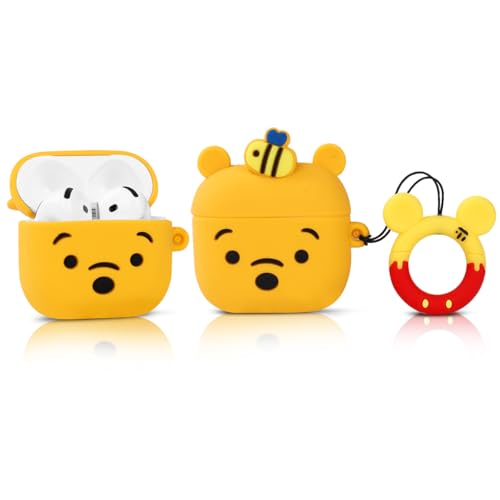 TAOCHEN Hüllen für AirPods 4 Drahtlose Ohrhörer (2024) mit Karabiner- Silikon Aufladung Schutzhülle mit Niedlich Cartoon Haut Design für AirPods 4th Erzeugung Kopfhörer von TAOCHEN