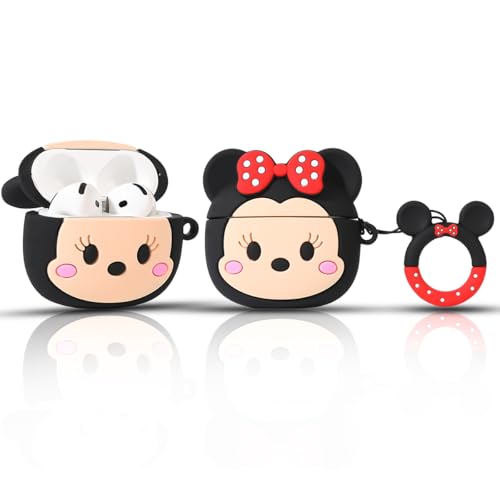 TAOCHEN Hüllen für AirPods 4 Drahtlose Ohrhörer (2024) mit Karabiner- Silikon Aufladung Schutzhülle mit Niedlich Cartoon Haut Design für AirPods 4th Erzeugung Kopfhörer von TAOCHEN