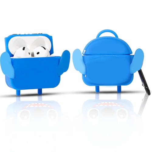 TAOCHEN Hüllen für AirPods 4 Drahtlose Ohrhörer (2024) mit Karabiner- Silikon Aufladung Schutzhülle mit Niedlich Cartoon Haut Design für AirPods 4th Erzeugung Kopfhörer von TAOCHEN