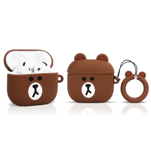 TAOCHEN Hüllen für AirPods 4 Drahtlose Ohrhörer (2024) mit Karabiner- Silikon Aufladung Schutzhülle mit Niedlich Cartoon Haut Design für AirPods 4th Erzeugung Kopfhörer von TAOCHEN