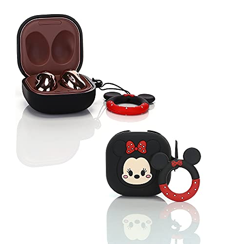TAOCHEN Cartoon-Schutzhülle, kompatibel mit Galaxy Buds Live & Pro&Buds2 Pro – Rundumschutz, stoßfest, aus weichem Silikon mit Schlüsselanhänger [Anime-Serie] (Minnie) von TAOCHEN
