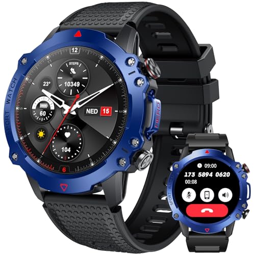 Smartwatch Fitnessuhr Uhren Armbanduhr mit Telefonfunktion: 1.42" Herren Smart Watch Bluetooth Anruf mit Schlafmonitor Schrittzähler Uhr Pulsuhr 100+ Sportmodi Fitness Armbanduhr für Android iOS Smartwatch Fitnessuhr Uhren Armbanduhr mit Telefonfunktion: 1.42" Herren Smart Watch Bluetooth Anruf mit Schlafmonitor Schrittzähler Uhr Pulsuhr 100+ Sportmodi Fitness Armbanduhr für Android iOS von TAOLOON