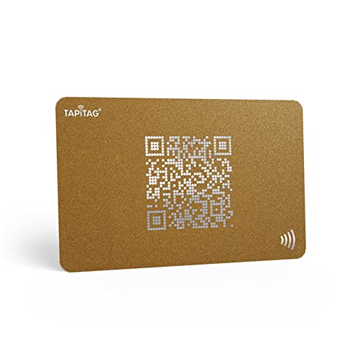 TAPiTAG Digitale Visitenkarte NFC Tag + QR (Gold) von TAPiTAG