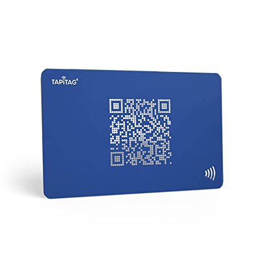 TAPiTAG Digitale Visitenkarten-NFC-Tag + QR (blau) von TAPiTAG