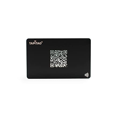 TAPiTAG Digitale Visitenkarten-NFC-Tag + QR (schwarz) von TAPiTAG