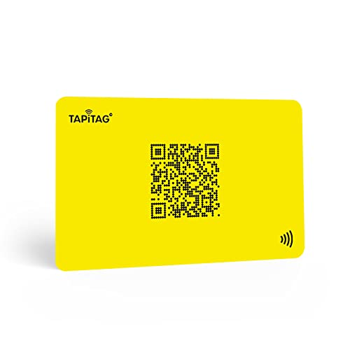 TAPiTAG NFC Tag + QR kontaktlose digitale Visitenkarte Kunststoff (gelb) von TAPiTAG