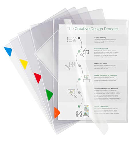 Tarifold Es 511559 Dokumentenmappen, A4, PVC, mit Klappe, lange Lebensdauer, hohe Kapazität, verschiedene Farben, 5 Stück von TARIFOLD