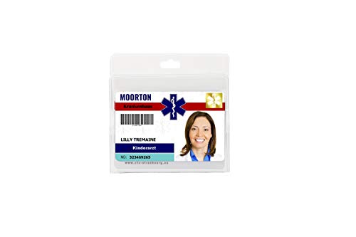 Tarifold Fr 200450- Multibadge für 4 Ausweiskarten, Klettverschluss, 94 x 93 mm, transparent (10 Stück) von TARIFOLD