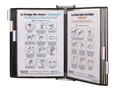 Tarifold Wandelement Technic mit 10 Sterifold Sichttafeln/414507 A4 schwarz von Tarifold