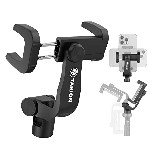 TARION Handy Klemme Smartphone Halterung Stativ Handyhalterung Adapter drehbare Klemme Zubehör Kompatible mit Kamera Stativ Tripod Selfie Stick Einbeinstativ Clip Mount(HVC-01) von TARION