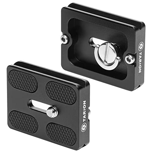 TARION Kamera Schnellwechselplatte PU50 mit 1/4'' Gewinde 2 Stück Quick Release Plate Kompatibel mit Standard Arca Swiss DSLR Kamera Stativ Kugelkopf TARION Kamera Schnellwechselplatte PU50 mit 1/4'' Gewinde 2 Stück Quick Release Plate Kompatibel mit Standard Arca Swiss DSLR Kamera Stativ Kugelkopf von TARION