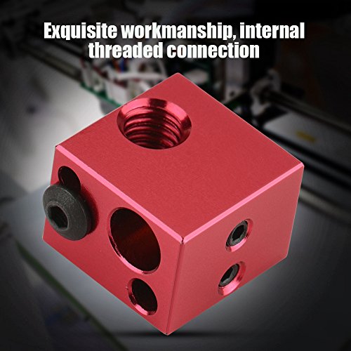 3D -Druckerheizung, Hohe Temperatur All Metal Hotend 3D -Druckerzubehör Aluminium Heizungsblockheizung Hotend Heizheizung Block Kit für (Rot) von TARSHYRY