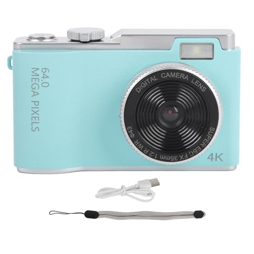 4K Digitalkamera HD 64MP 2,4 -Zoll -IPS -Bildschirm 16x Digital Zoom Compact Travel Camera mit Mikrofon für Jugendliche Anfänger (64GB) von TARSHYRY