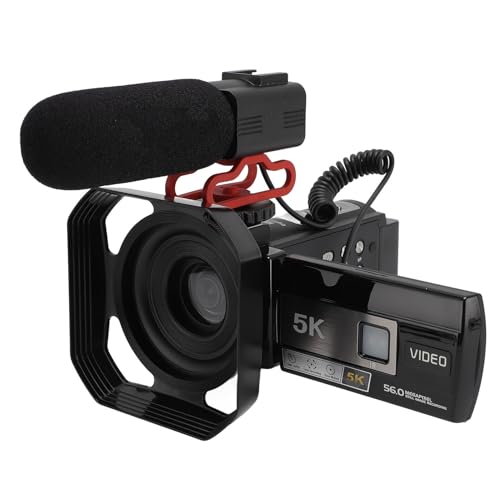 5K HD WiFi Videokamera Camcorder 18x Zoom Digitalrekorder für Outdoor -DV mit Motorhaube und Griff 5K HD WiFi Videokamera Camcorder 18x Zoom Digitalrekorder für Outdoor -DV mit Motorhaube und Griff von TARSHYRY
