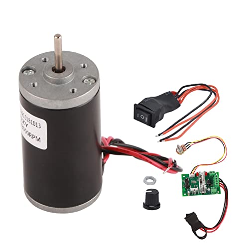 Dauermagnet DC Motor, DC Permanent Magnet Motor Mini Niedrige Rausch mit Geschwindigkeit Gouverneur Hochgeschwindigkeit CW CCW -Motoren für Generatorprojekte (12V8000RPM) von TARSHYRY