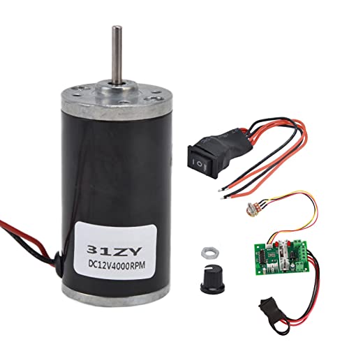 Dauermagnet DC Motor, DC Permanent Magnet Motor Mini Niedrige Rausch mit Geschwindigkeit Gouverneur Hochgeschwindigkeit CW CCW -Motoren für Generatorprojekte (6V4000RPM) von TARSHYRY