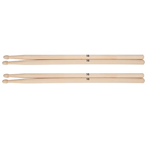 Drum Sticks, Drum Stick 2 Paare von 5A 5b Maple Holz Jazz Kit Drumsticks für Schlagzeug -Drumstick Musical Instrument Accessoire (5B Trommelstock) von TARSHYRY