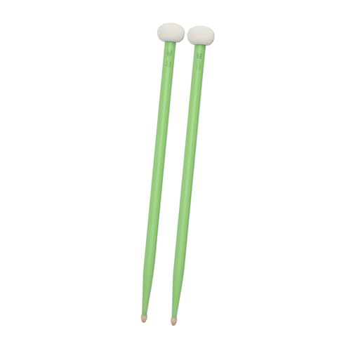 Drum Sticks, Drumsticks für Drums Doppelköpfige Schläger mit Filzhammerkopf Drumsticks Pacepani Cymbal Hammer (GREEN) von TARSHYRY
