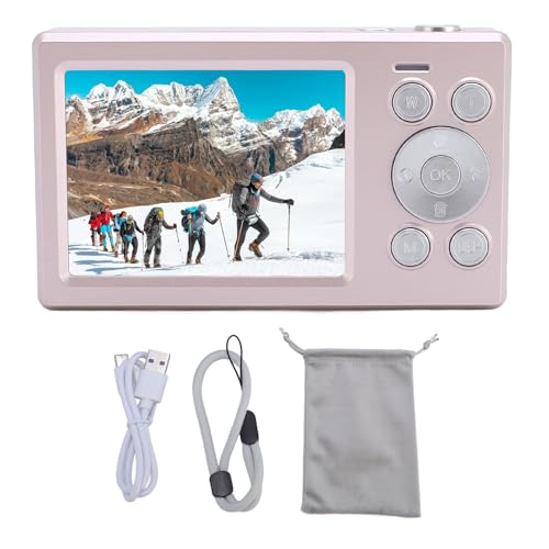 Dual Screen Digitalkamera 1080p 16x Zoom Retro Student Camera für Jungen Jungen Mädchen (PINK) von TARSHYRY