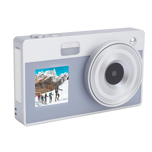 Dual Screen Digitalkamera 1080p 16x Zoom Retro Student Camera für Jungen Jungen Mädchen (Silver) von TARSHYRY