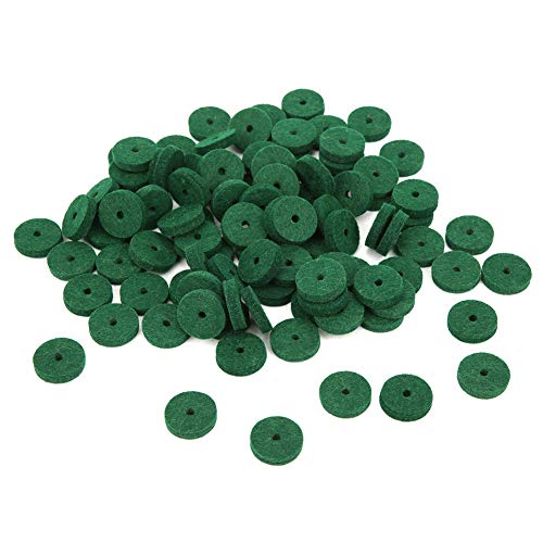 Klavier Filzpads, Grüne Klavier -Tastatur Filzpad 180pcs Grüne Reine Wolle Keyboard Piano Filz Pad Round Musical Instrument Accessoire von TARSHYRY