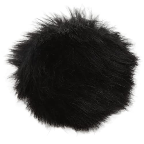 Künstliches Fell -Lapel -Mikrofon Windmuff, Künstliches Pelz Lavalier Mikrofon Windschutzscheiben Pelz Lappel Windschutzscheiben Lavalier Mikrofone Windschutzscheibe Windmuff Clamp/Holder auf (BLACK) von TARSHYRY