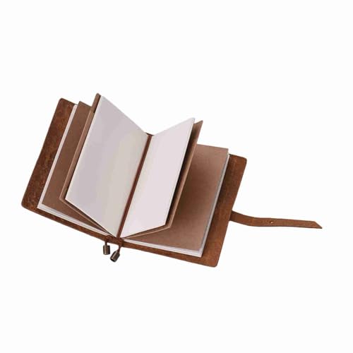 Ledernotizbuch, Notepad mit Dem Gestütsschließendesign Journal -Notizbuch für Dichter, Reisende, Geschäftsperson, Künstler, Journalisten (BROWN) von TARSHYRY