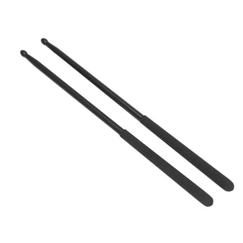 Metalltrommel, Marschierende Drum Sticks 1 Paar Professionelle Aluminiumlegierung 5A Drum Stick Snare für Bass (BLACK) von TARSHYRY