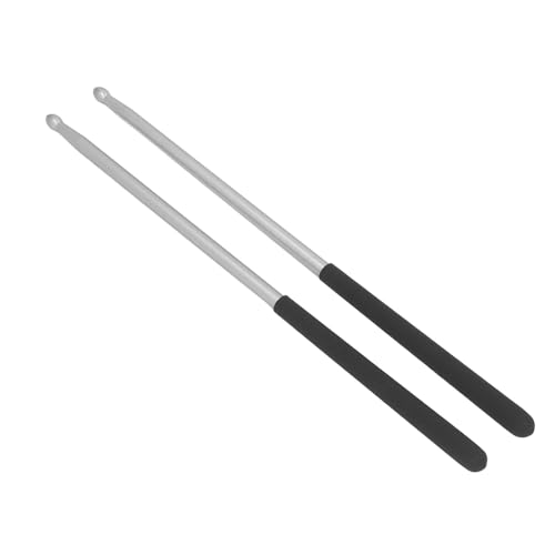 Metalltrommel, Marschierende Drum Sticks 1 Paar Professionelle Aluminiumlegierung 5A Drum Stick Snare für Bass (SILVER) von TARSHYRY