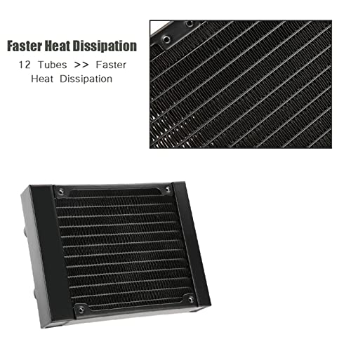 PC -Kühler, Kühler - Wärmetauscher Kühlerkühlerkühler Wärmetauscher Wasserkühlkühler für PC CPU CO2 Wasserkühlsystem Computer (120 mm) von TARSHYRY