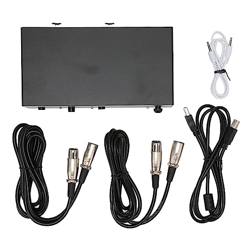 Phantom -Stromversorgung für Mikrofon, Schnittstelle 48 V Phantom -Netzteil mit XLR -Kabelmikrofonadapter für Kondensatormikrofonmusik -Aufnahmegeräte von TARSHYRY