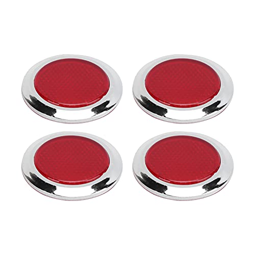 Reflektoraufkleber, Warnreflektor 4pcs ABS Red Round Trim Reflective Decal Reflektoraufkleber, Warnreflektor 4pcs ABS Red Round Trim Reflective Decal von TARSHYRY