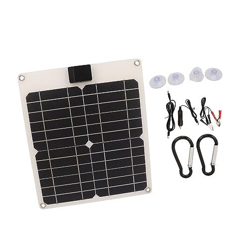 Solarbatterie R, Solarmodule 15W Solar Battery R-Kit mit Wasserdichtem und Schockabsorbierenden Funktionen Solarauto-Batterie R füR Motorräder, Boote oder Wohnmobile (White) von TARSHYRY