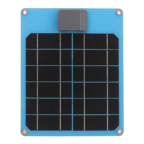 Solarbatterie R, Solarmodule 5W 5V RV Solar Panel mit Unserem RV Solar Panel -Trickle R füR Motorräder, Boote, Traktoren, Anhänger, Lastwagen, Rasenmäher, Wohnmobile und Darüber Hinaus (BLUE) von TARSHYRY