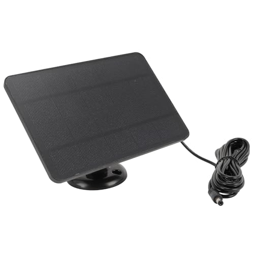 Solarpanel füR Überwachungskamera, Solarpanel Auslass 4W 5V -Überwachungskamera R mit, Halterung, Konvertierungskabel und 1 Pack -SchraubenzubehöR Solar (BLACK) von TARSHYRY
