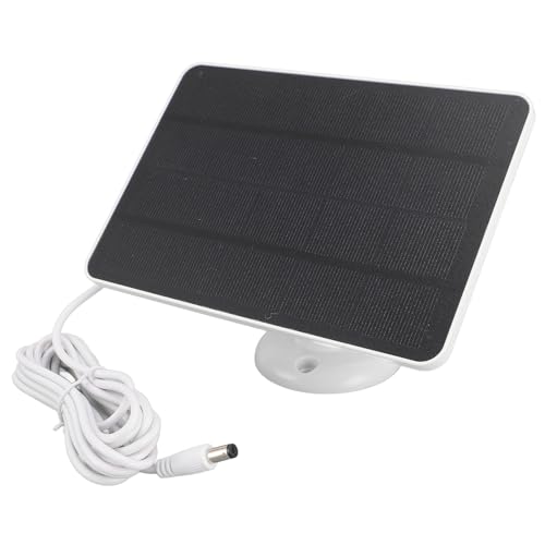 Solarpanel füR Überwachungskamera, Solarpanel Auslass 4W 5V -Überwachungskamera R mit, Halterung, Konvertierungskabel und 1 Pack -SchraubenzubehöR Solar (WHITE) von TARSHYRY